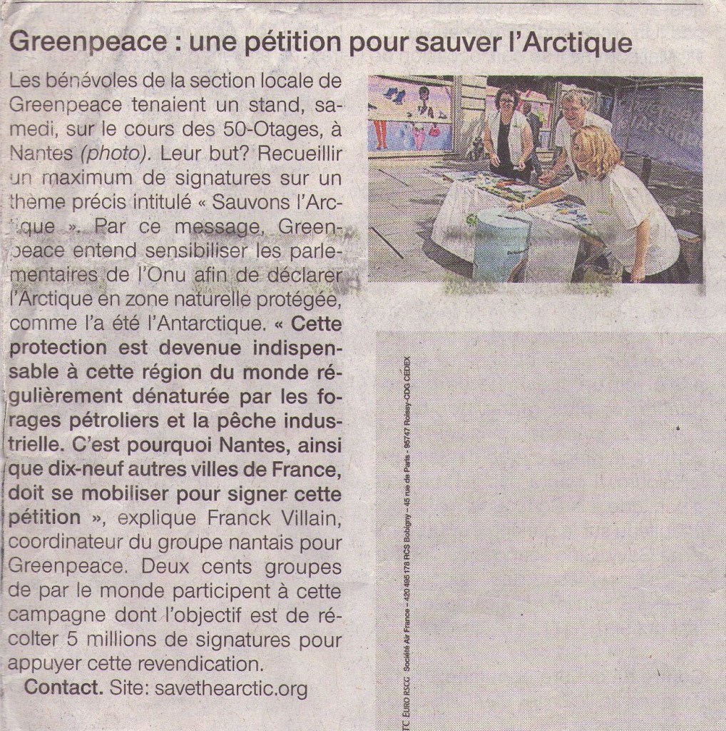 Sauvons l'Arctique - Nantes - le 23 juin 2012